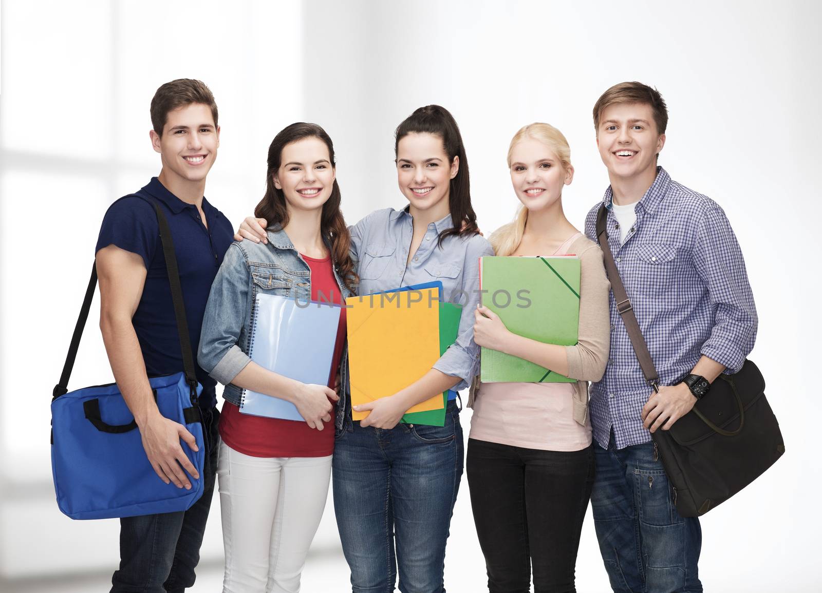 group of smiling students standing by dolgachov