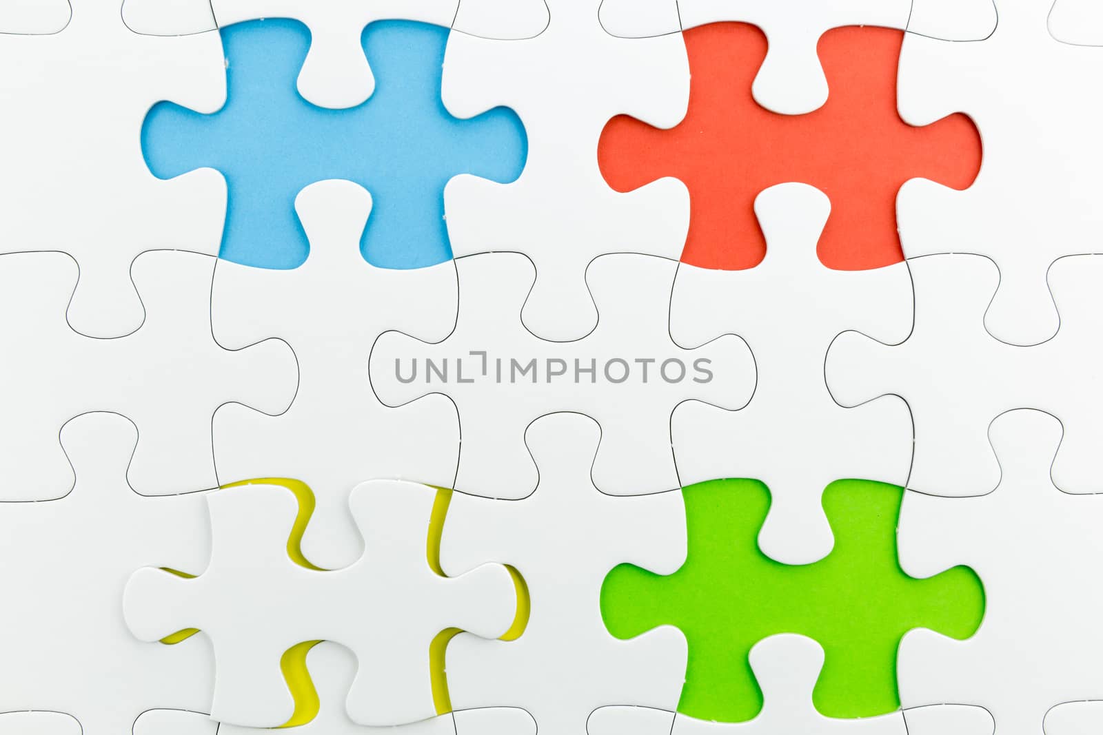 jigsaw puzzle use for business background such as teamwork brainstorm