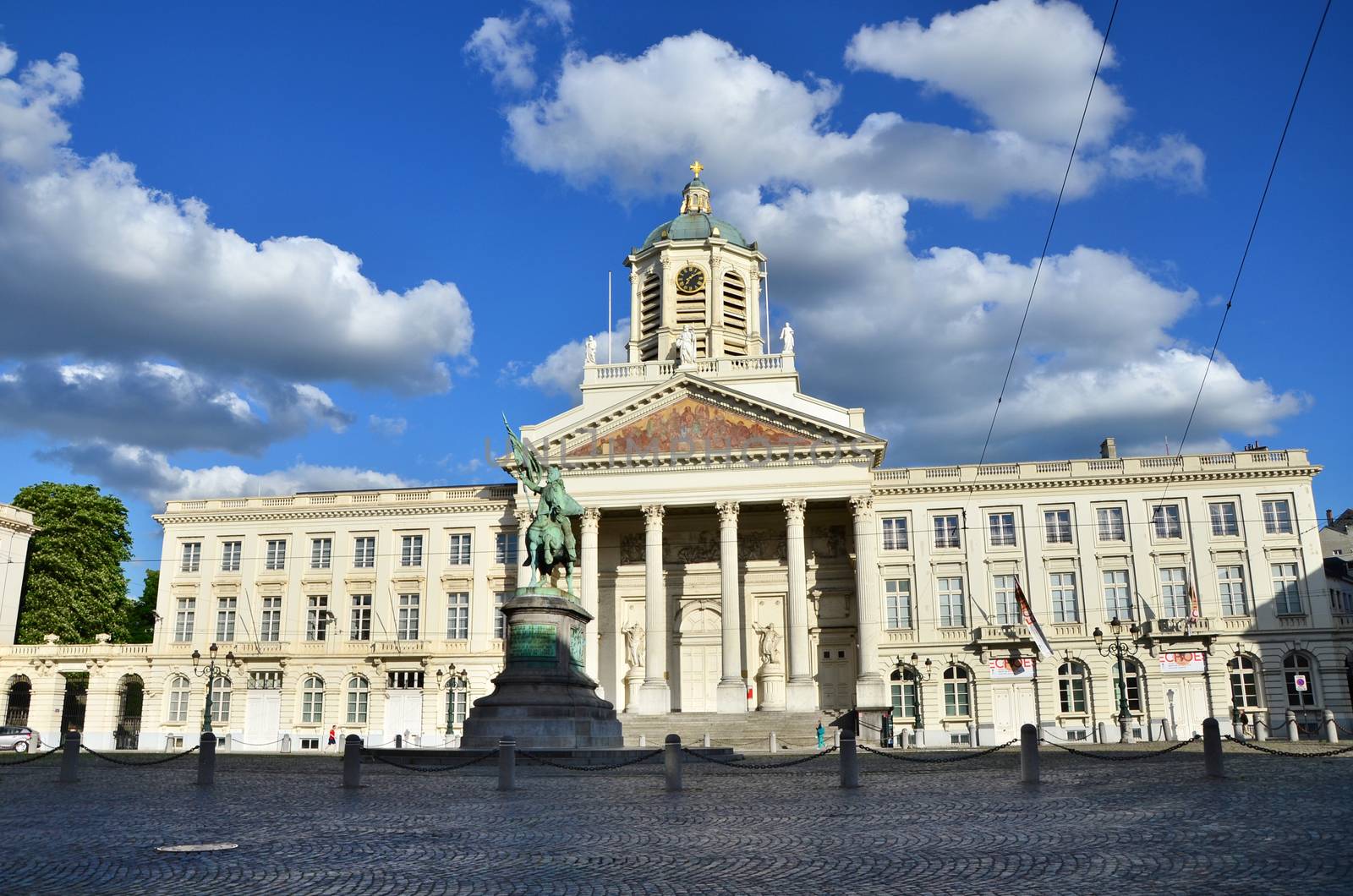 Brussels, Belgium - May 13, 2015: Church of Saint Jacques-sur-Coudenberg in Royal Square, Brussels, Belgium. The medieval abbey church that originally stood on this location was demolished by command of Charles Alexander of Lorraine during his expansive urban planning projects.