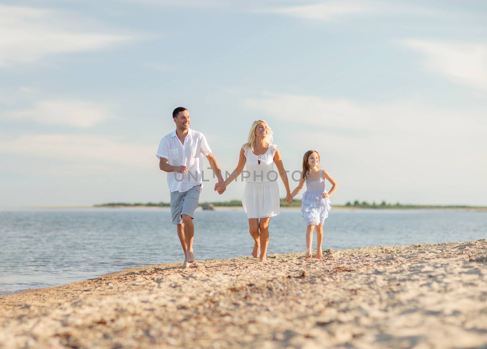 happy family at the seaside by dolgachov