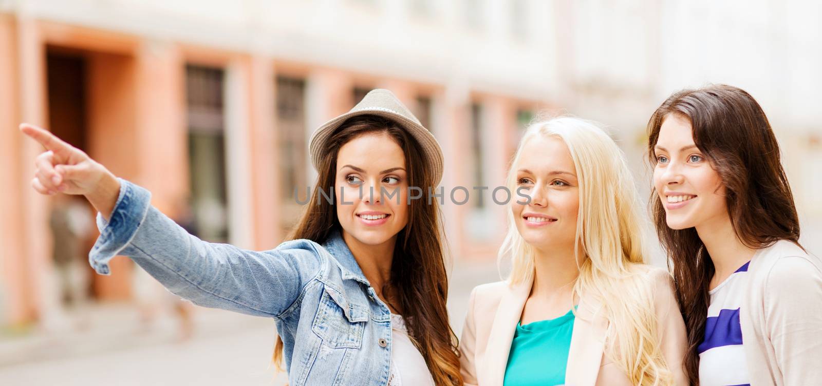 beautiful girls looking for direction in the city by dolgachov