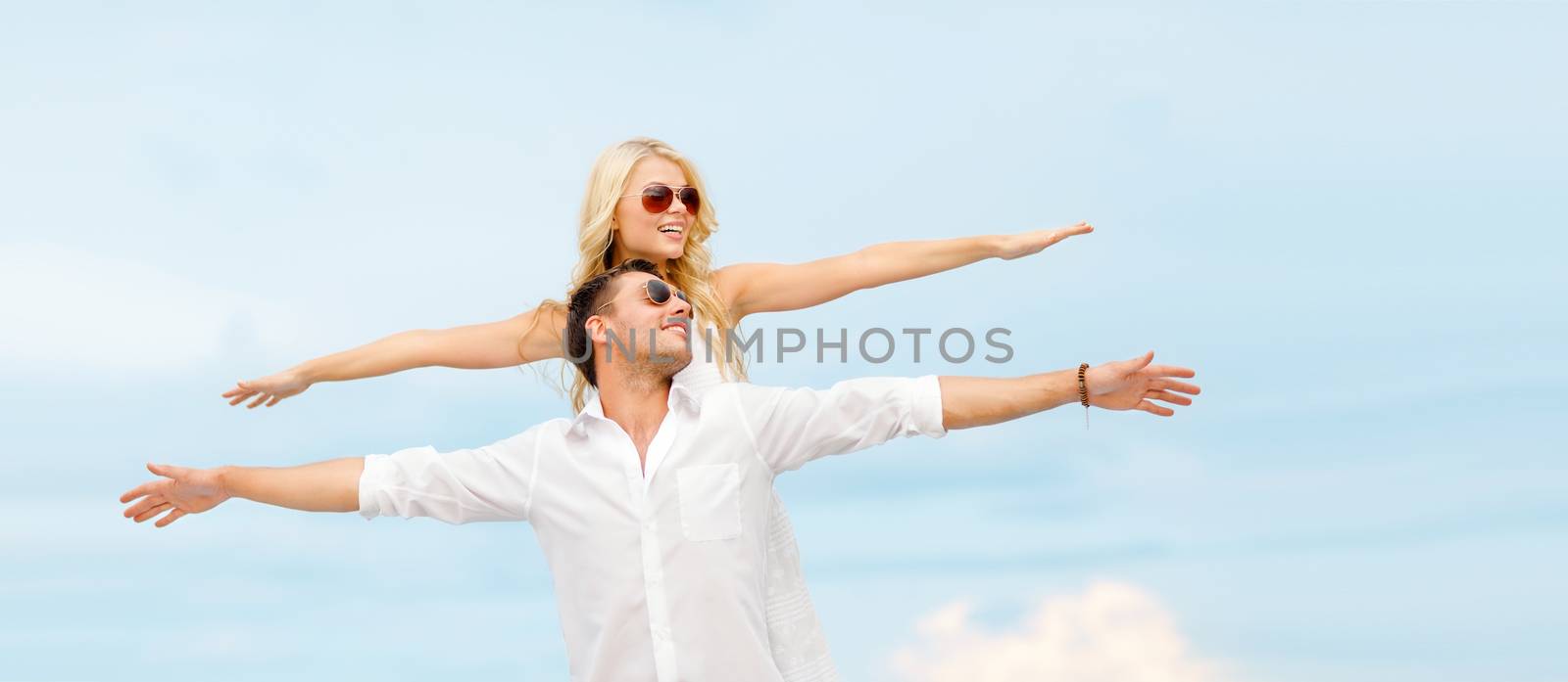 couple at seaside by dolgachov