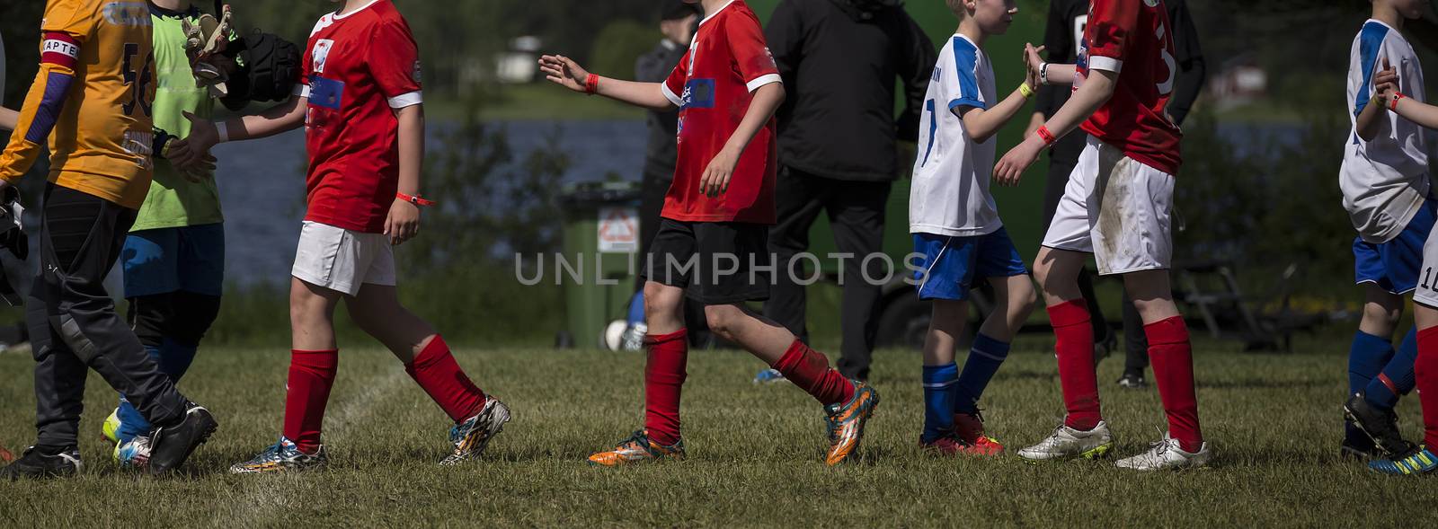 Hand shakes after the game showing respect