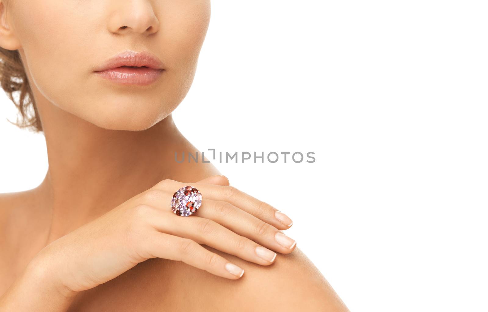 woman with one cocktail ring by dolgachov