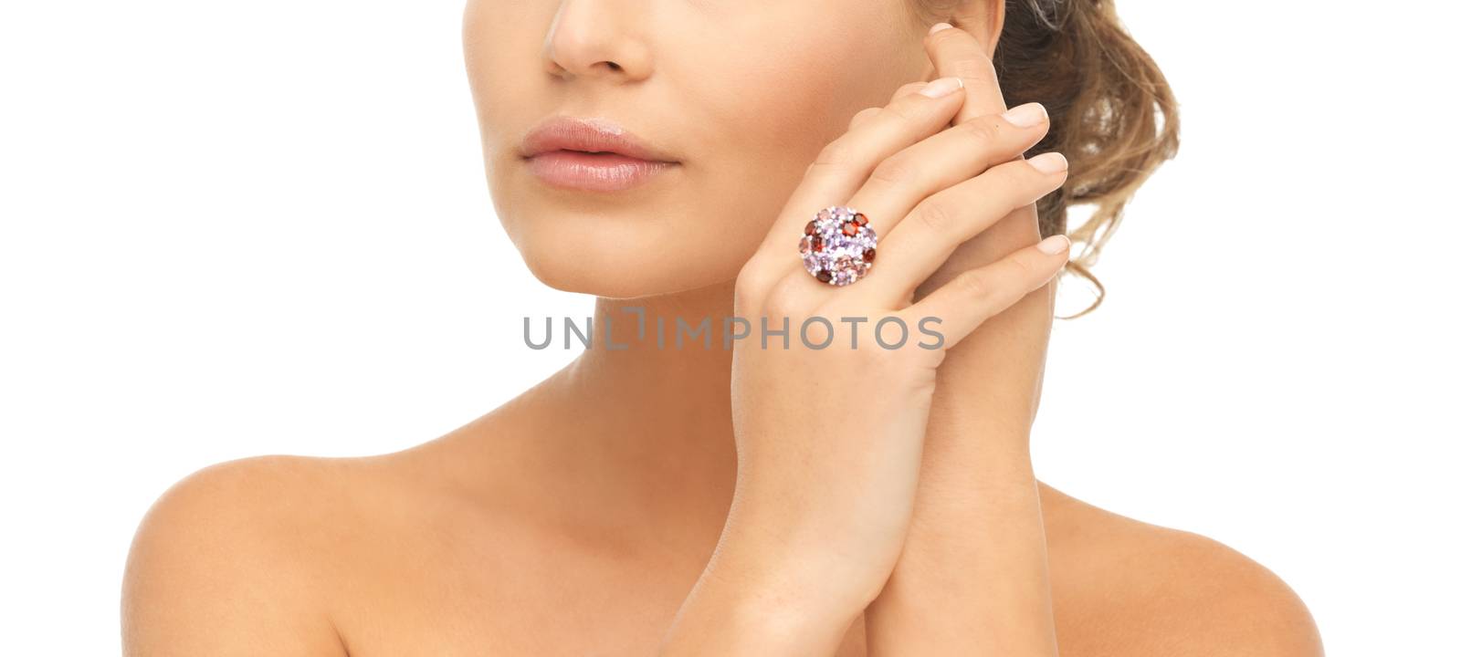 woman with one cocktail ring by dolgachov