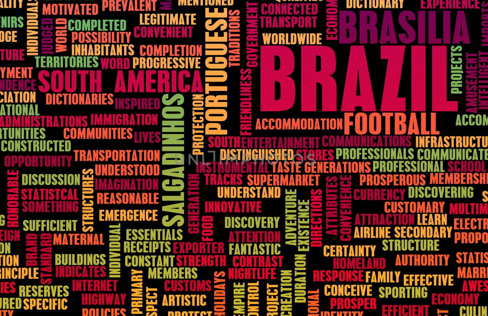 Brazil as a Country Abstract Art Concept