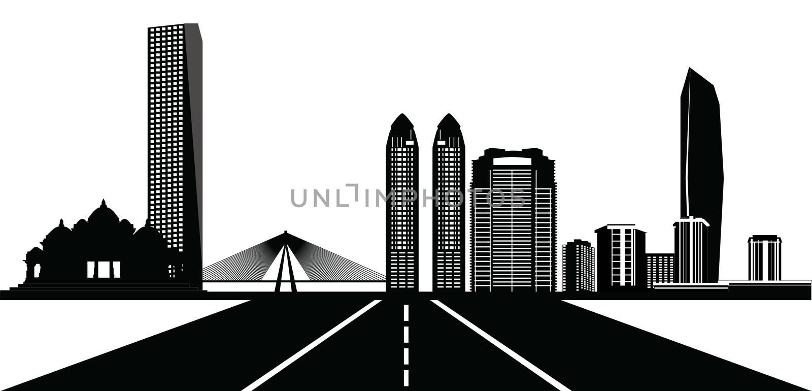 mumbai city skyline by compuinfoto