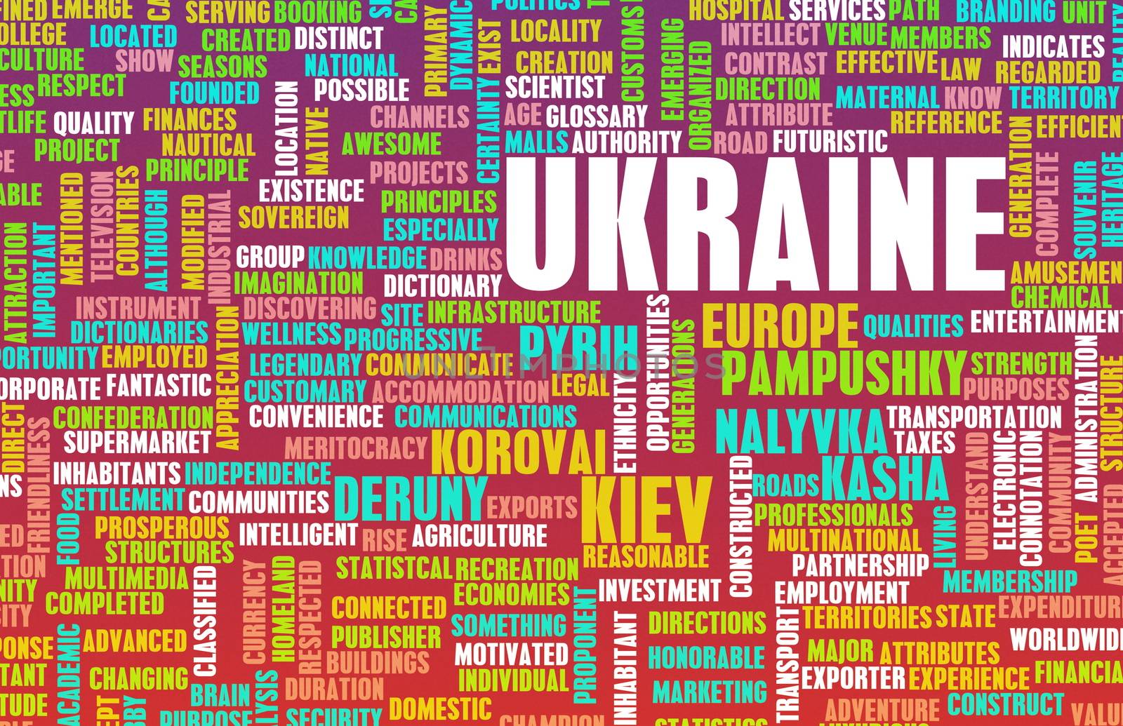 Ukraine as a Country Abstract Art Concept