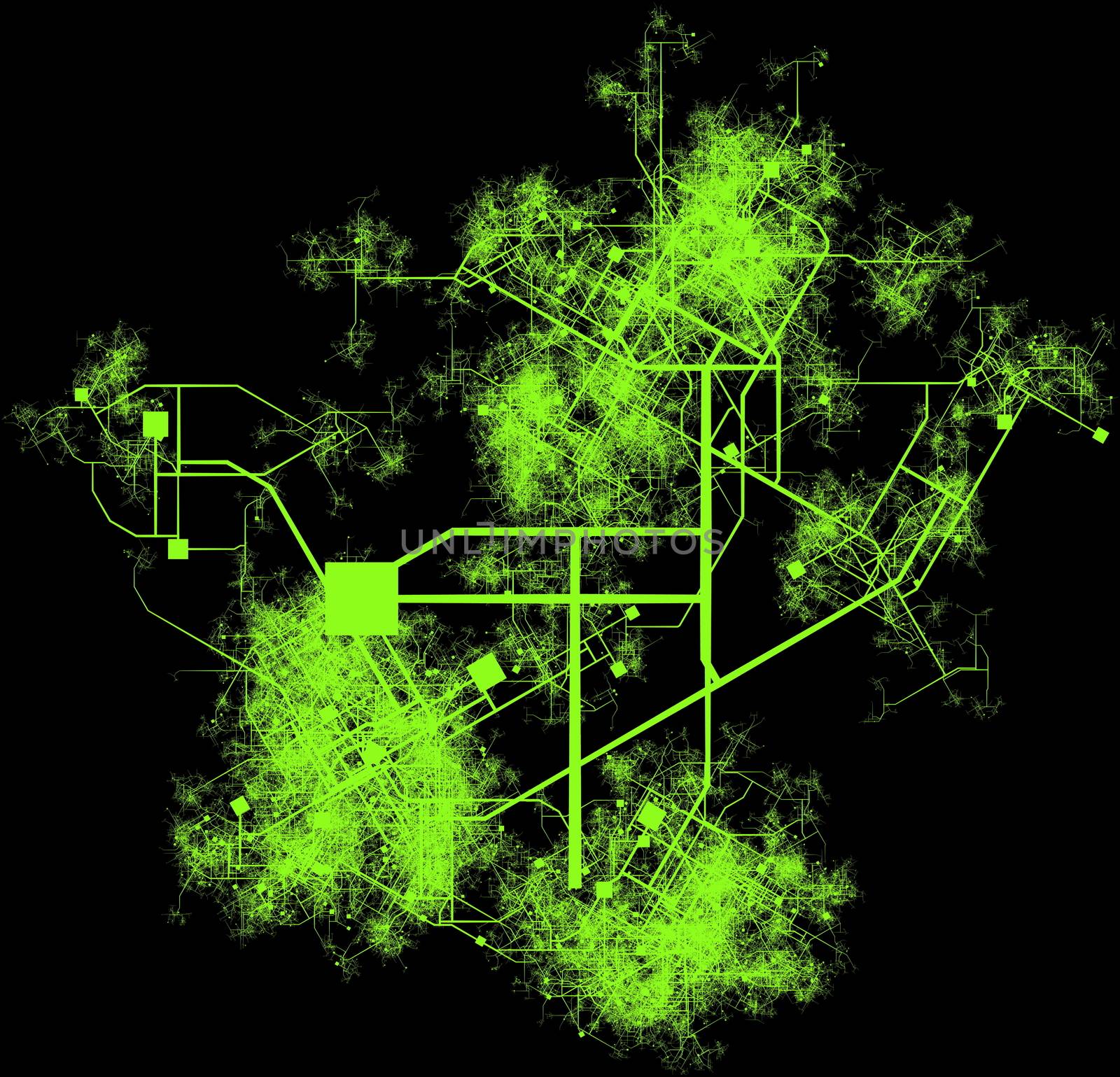 City Infrastructure Planning with Roads and Buildings