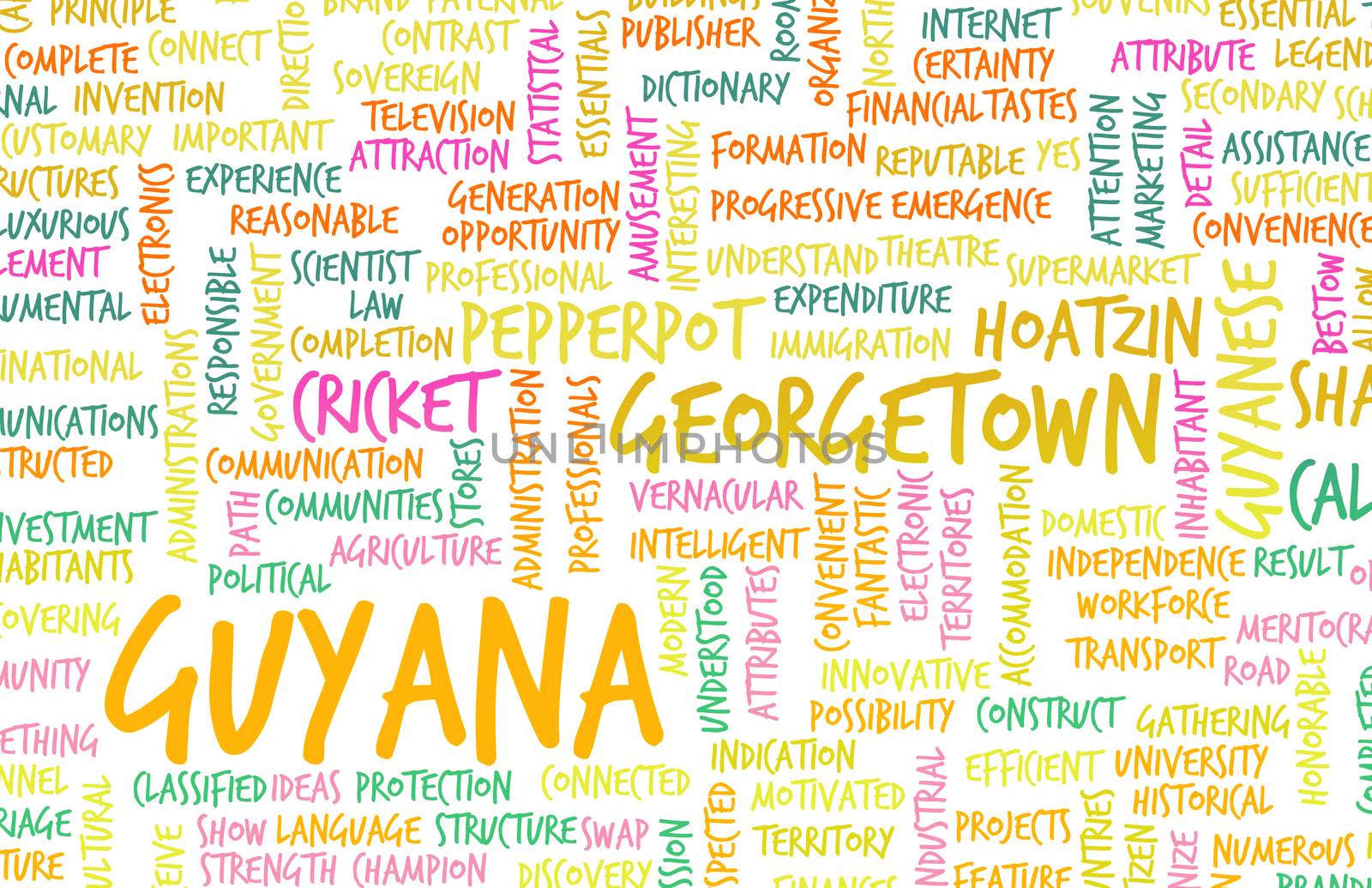 Guyana as a Country Abstract Art Concept