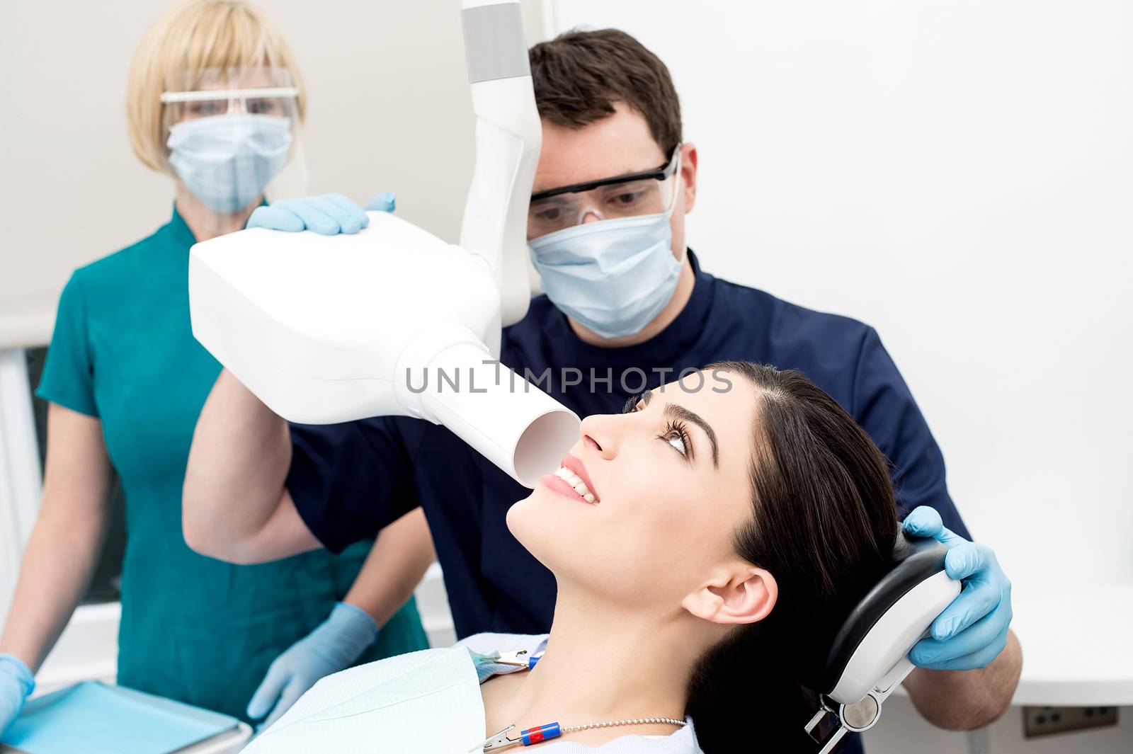 Doctor examined by dental x-ray by stockyimages