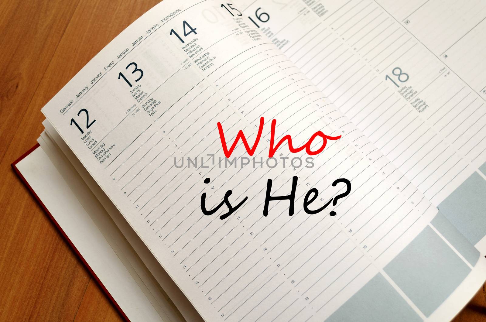Who is he concept Notepad by eenevski
