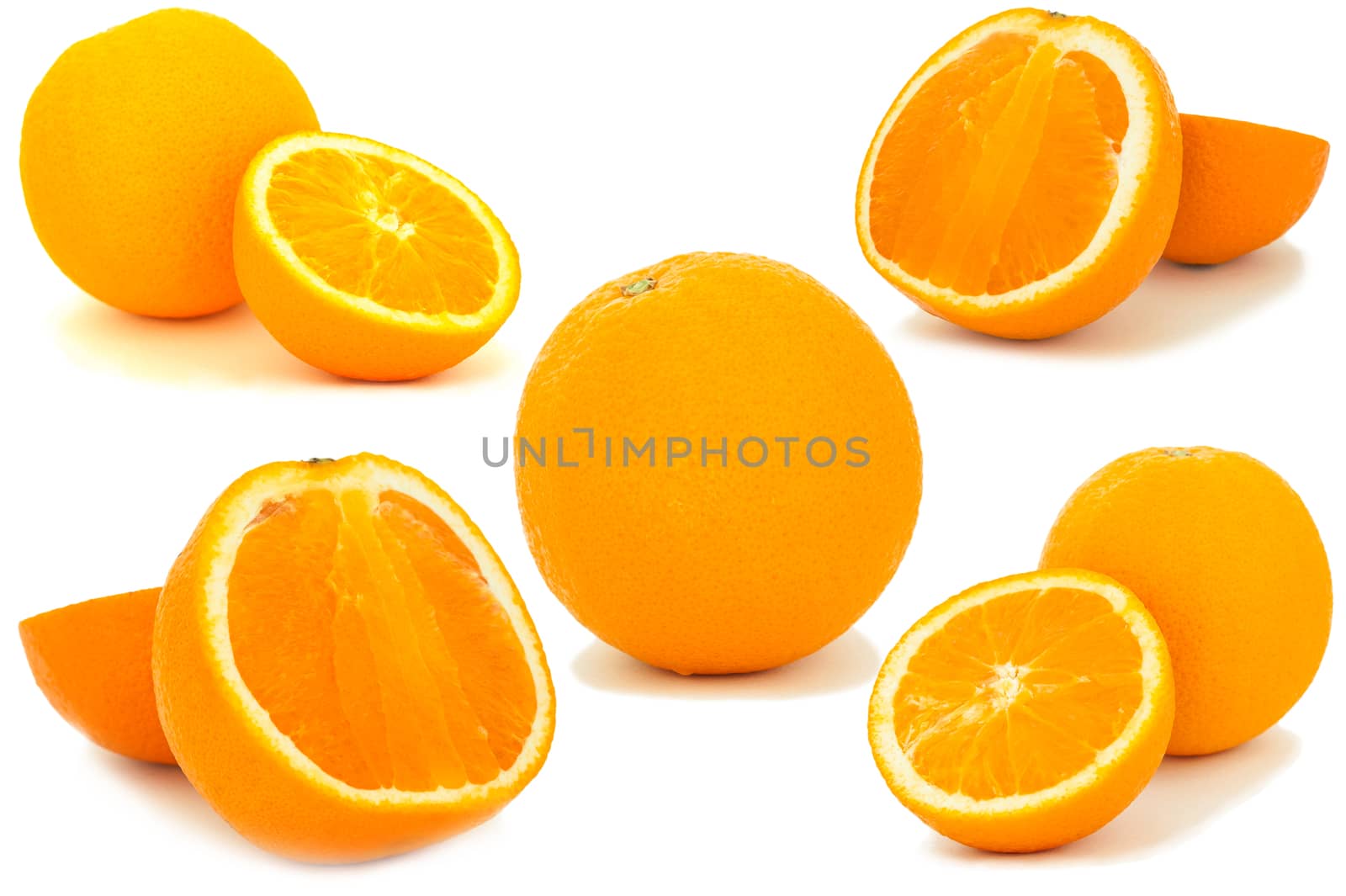 Orange fruit set by jimbophoto