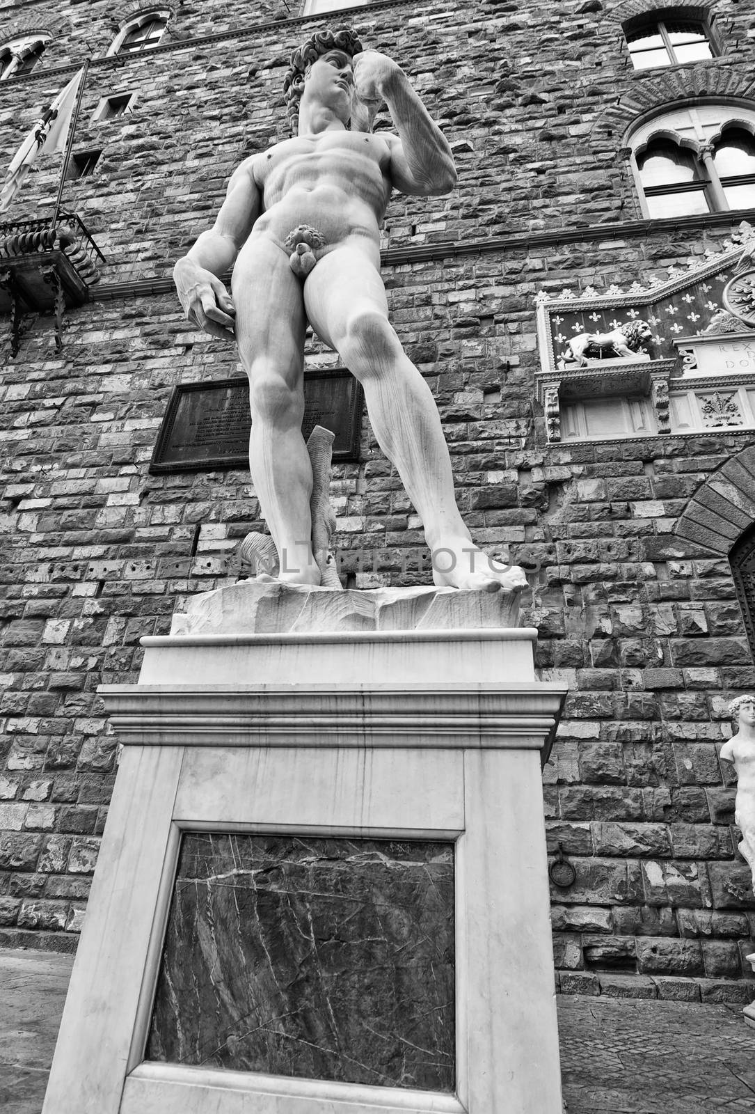 Architectural Detail of Piazza della Signoria in Florence, Italy