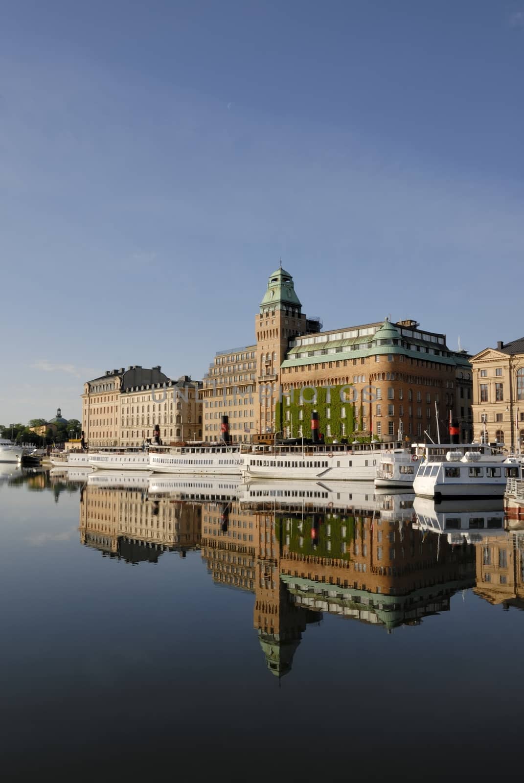 Stockholm embankment with boats by a40757