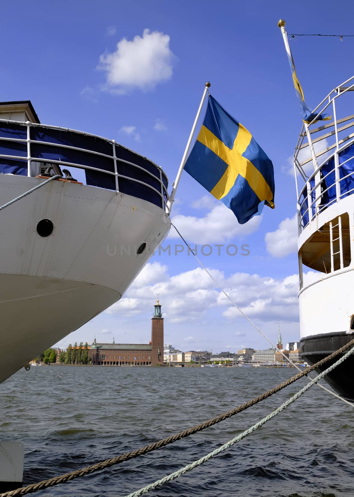 Stockholm embankment with boats by a40757