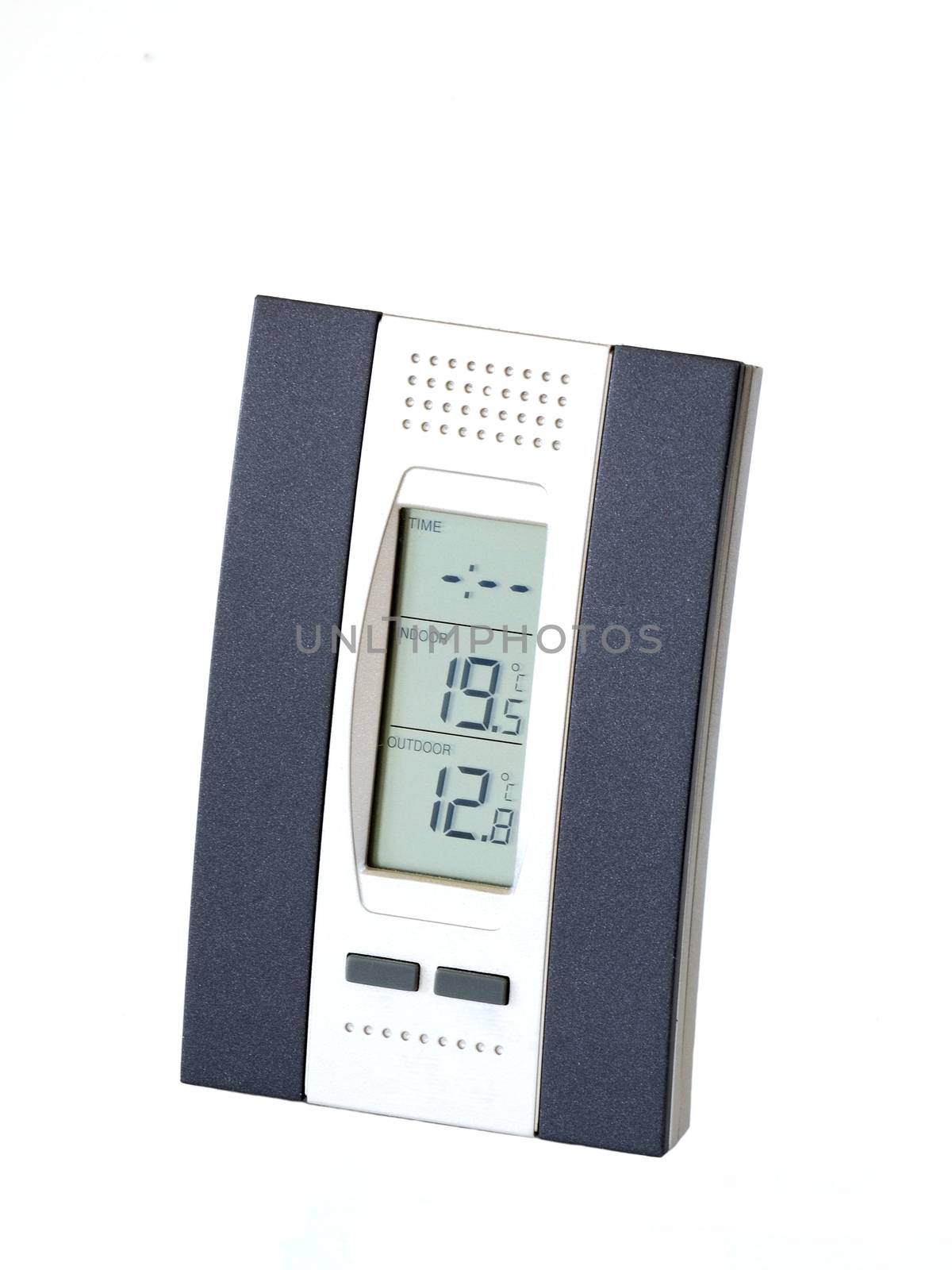 Modern weather station, isolated on white background.