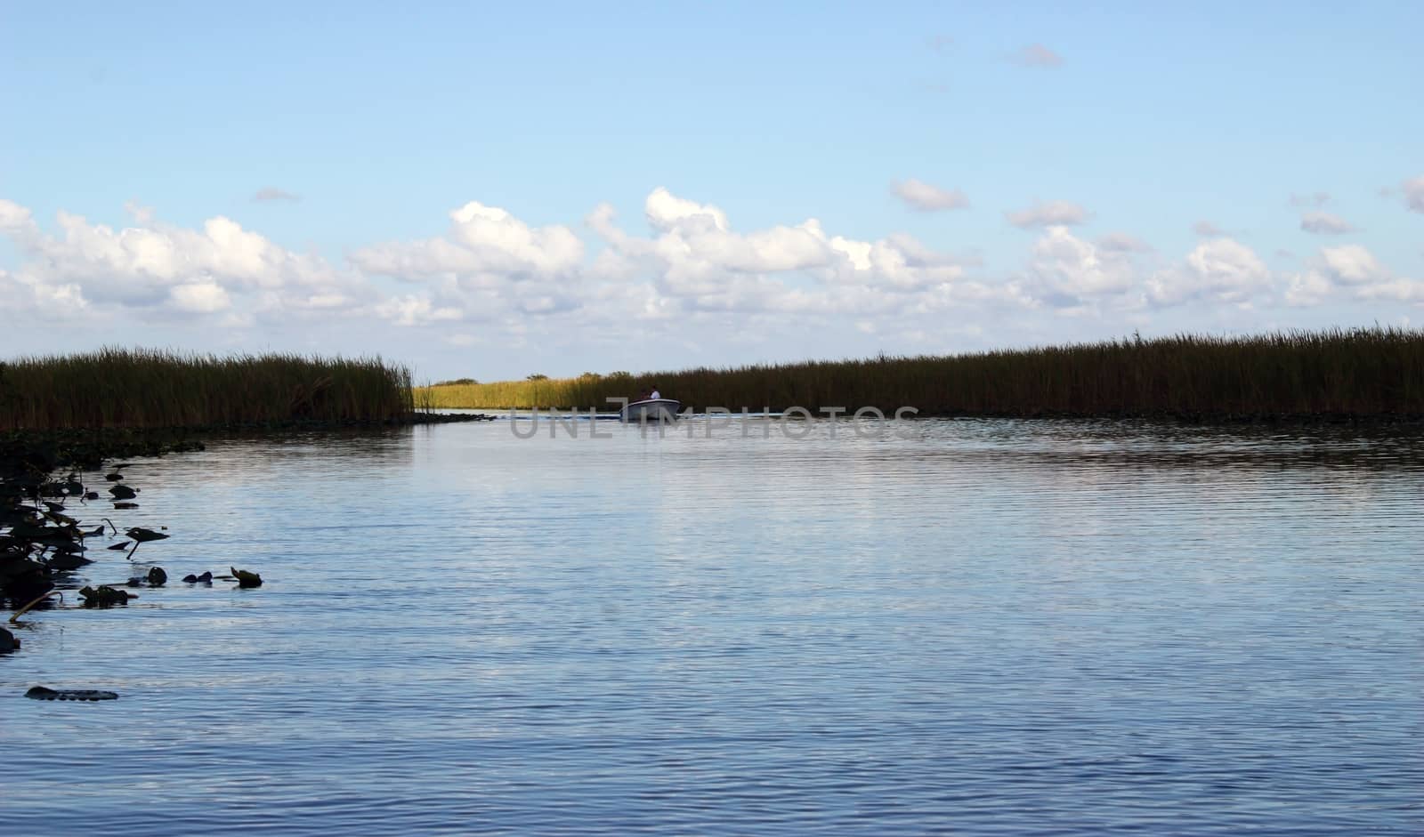 Fishing boat on the lake