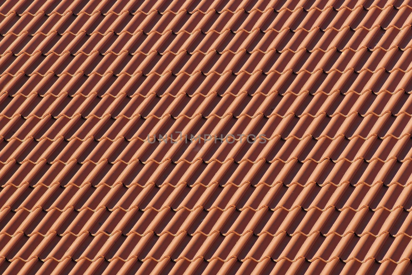 Close-up of red roof tiles - shallow depth of field