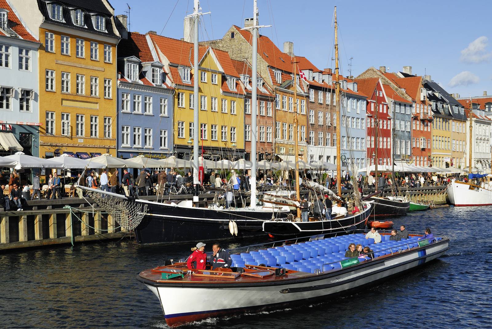 Nyhavn in Copenhagen, Denmark - one of the most popular tourist places. Visit also lightbox of high quality photos of Scandinavia
