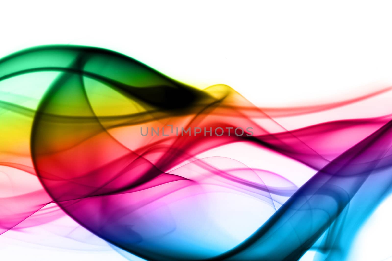 Abstract photo of the mysterious smoke - white background