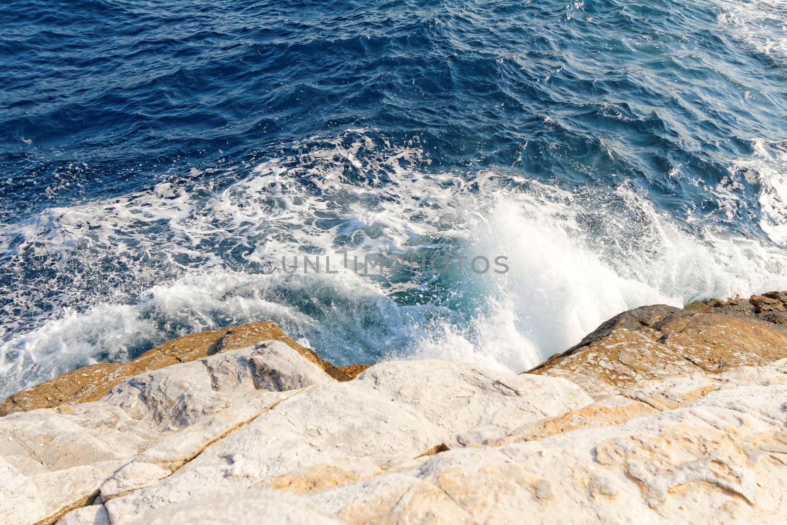 Photo of the beautiful fluctuating sea in Greece