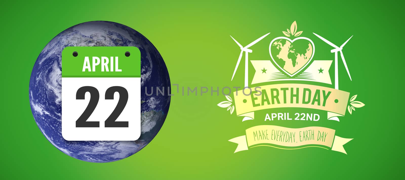 april 22nd against green vignette