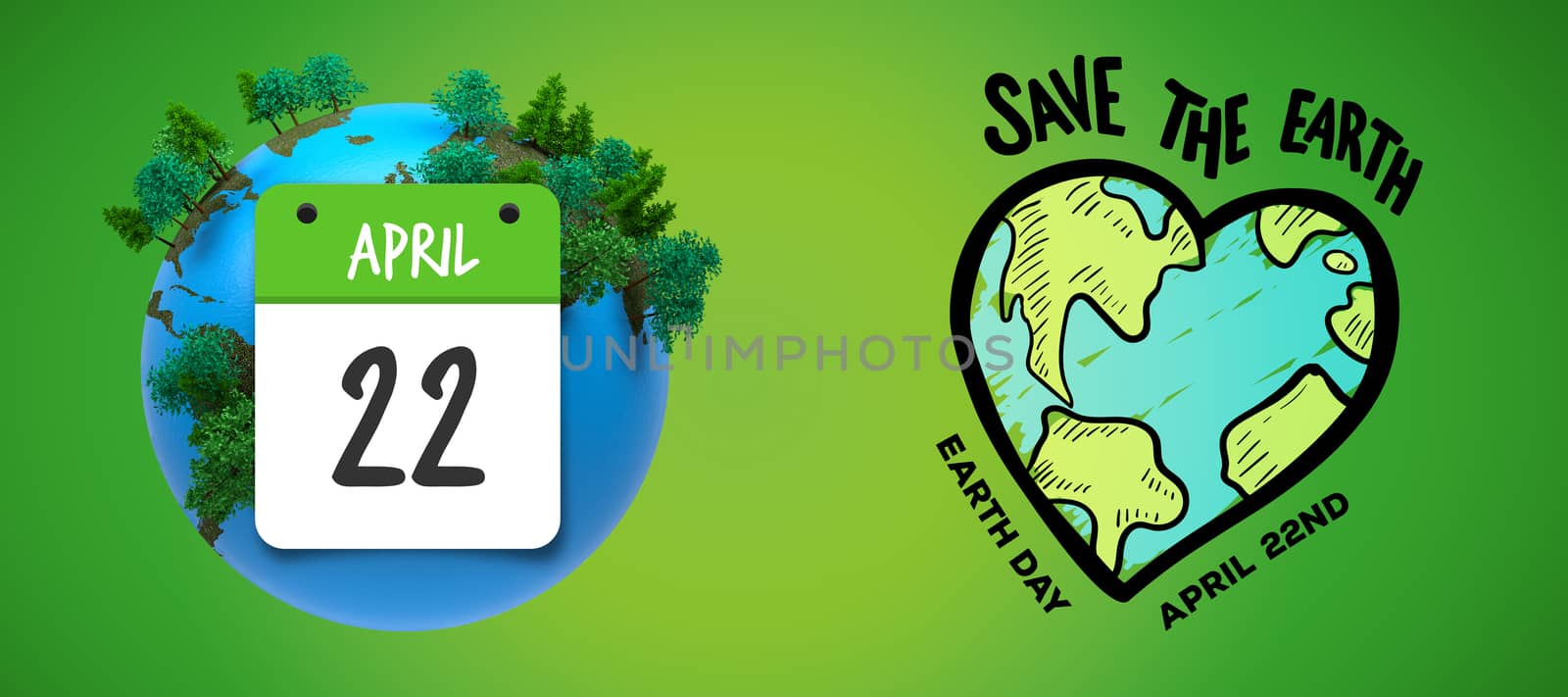 april 22nd against green vignette