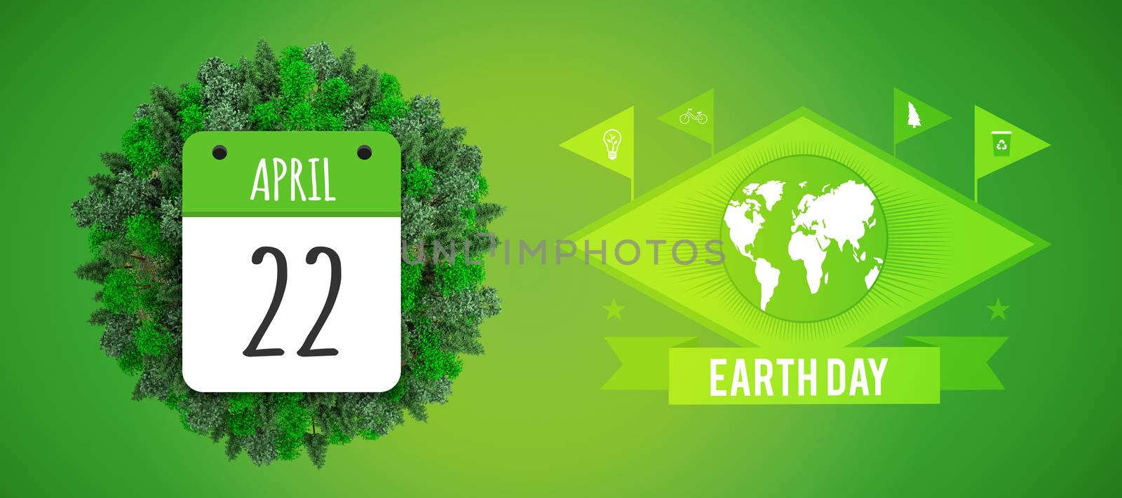 april 22nd against green vignette