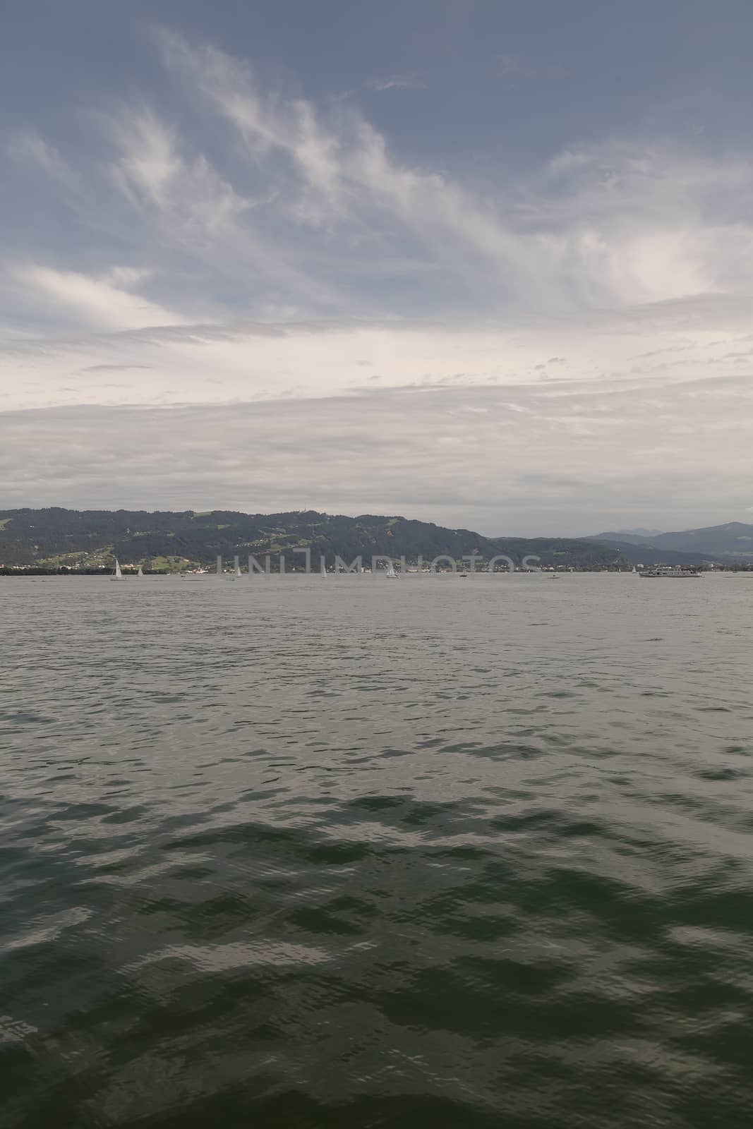 Water, land and sky combined in a seascape photo