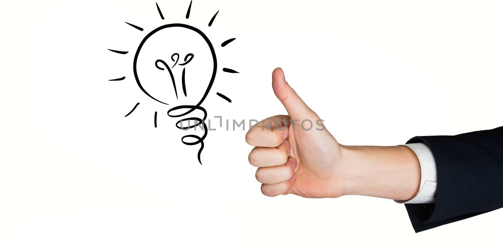 Composite image of hand showing thumbs up by Wavebreakmedia