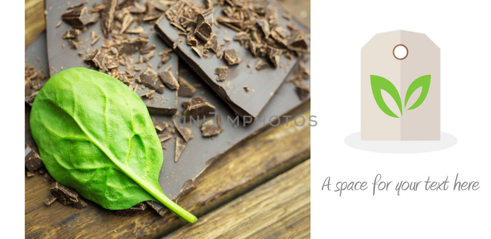 Fair Trade graphic against chocolate