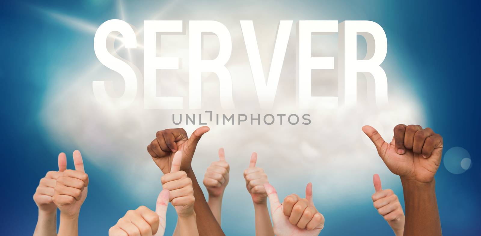 Composite image of hands giving thumbs up  by Wavebreakmedia