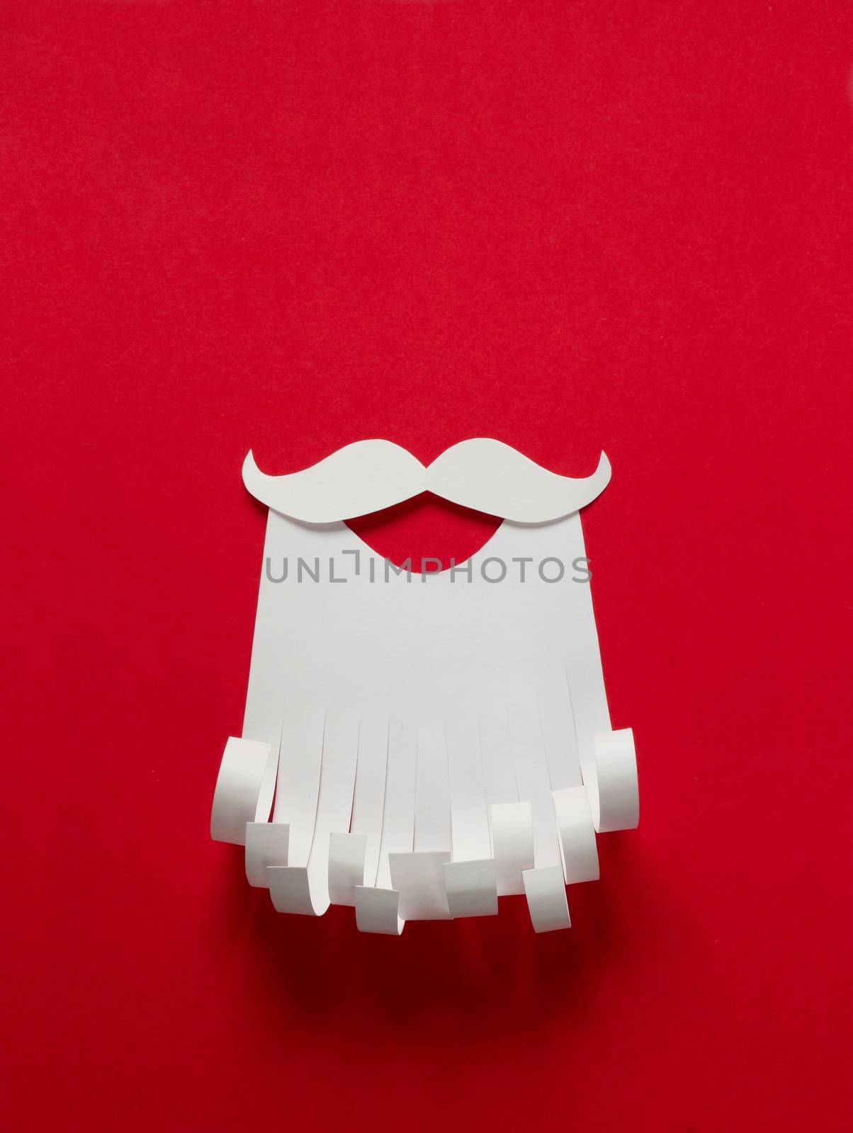 Santa Claus Christmas conceptual paper background with copy space