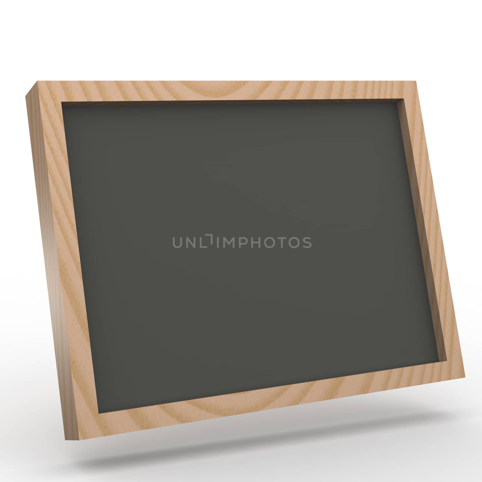 3D blackboard on white background