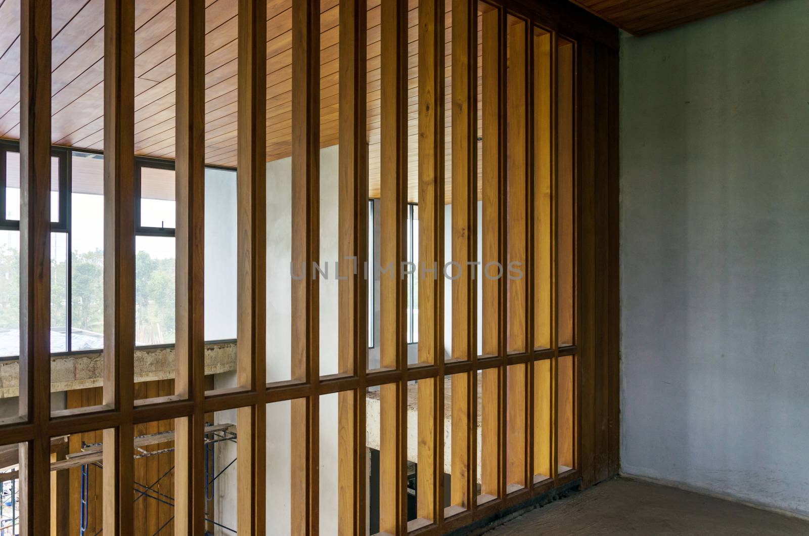 Interior of house under construction