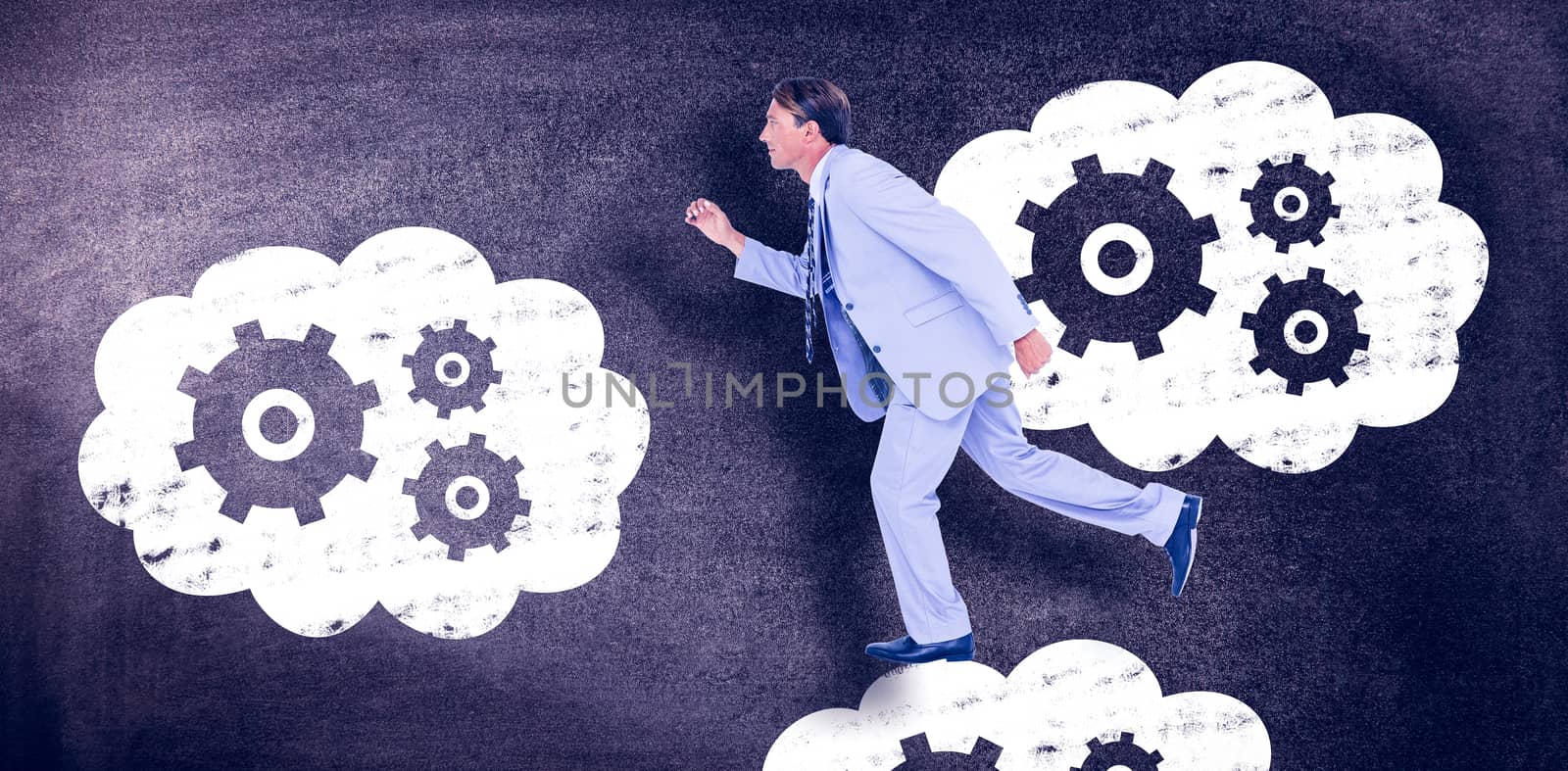 Composite image of stepping businessman by Wavebreakmedia