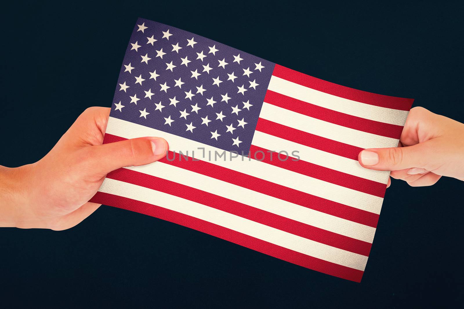 hands showing against blue background