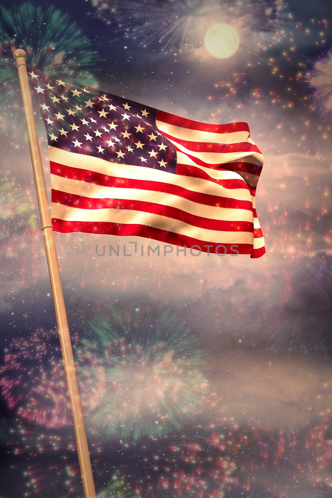 Composite image of digitally generated american national flag by Wavebreakmedia