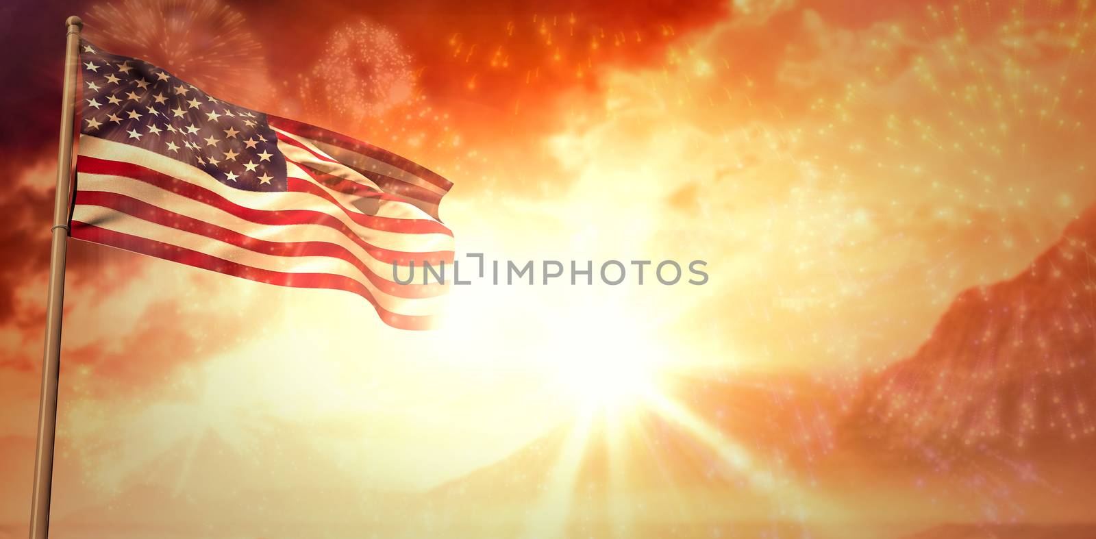 Composite image of lens flare by Wavebreakmedia