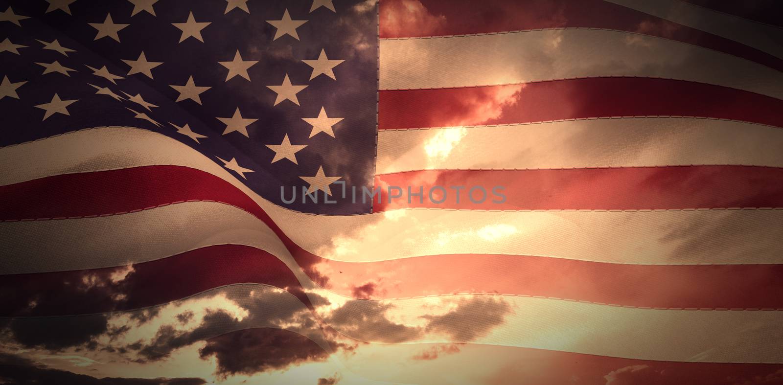 Composite image of digitally generated united states national flag by Wavebreakmedia