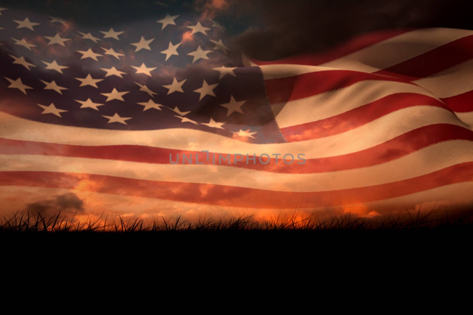 Composite image of digitally generated american flag rippling by Wavebreakmedia