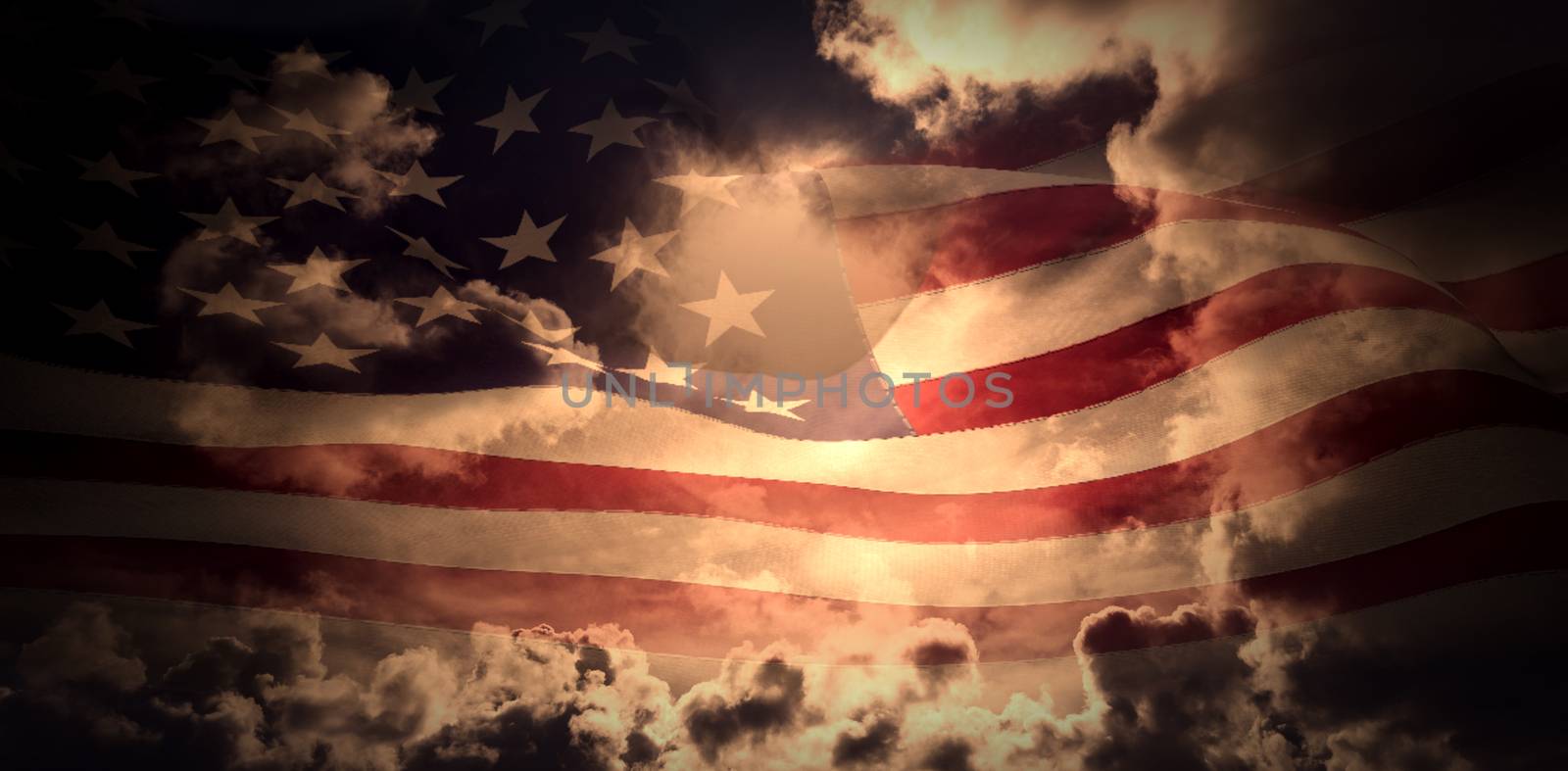 Composite image of digitally generated american flag rippling by Wavebreakmedia