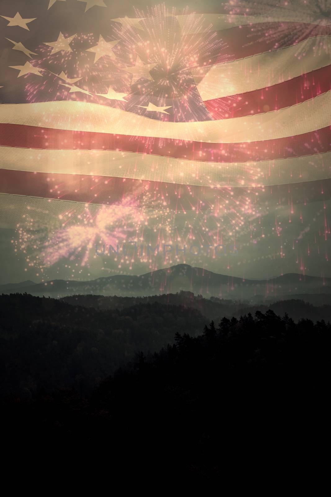Composite image of digitally generated american flag rippling by Wavebreakmedia