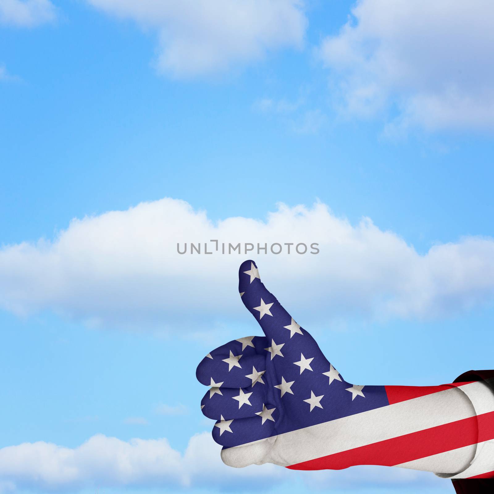 Composite image of hand showing thumbs up by Wavebreakmedia