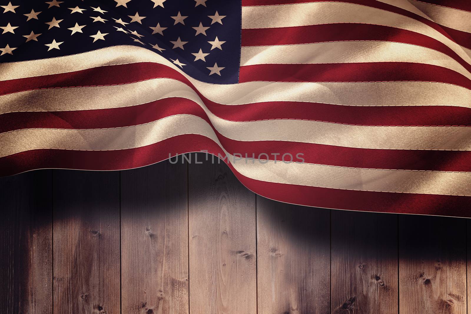 Composite image of digitally generated united states national flag by Wavebreakmedia