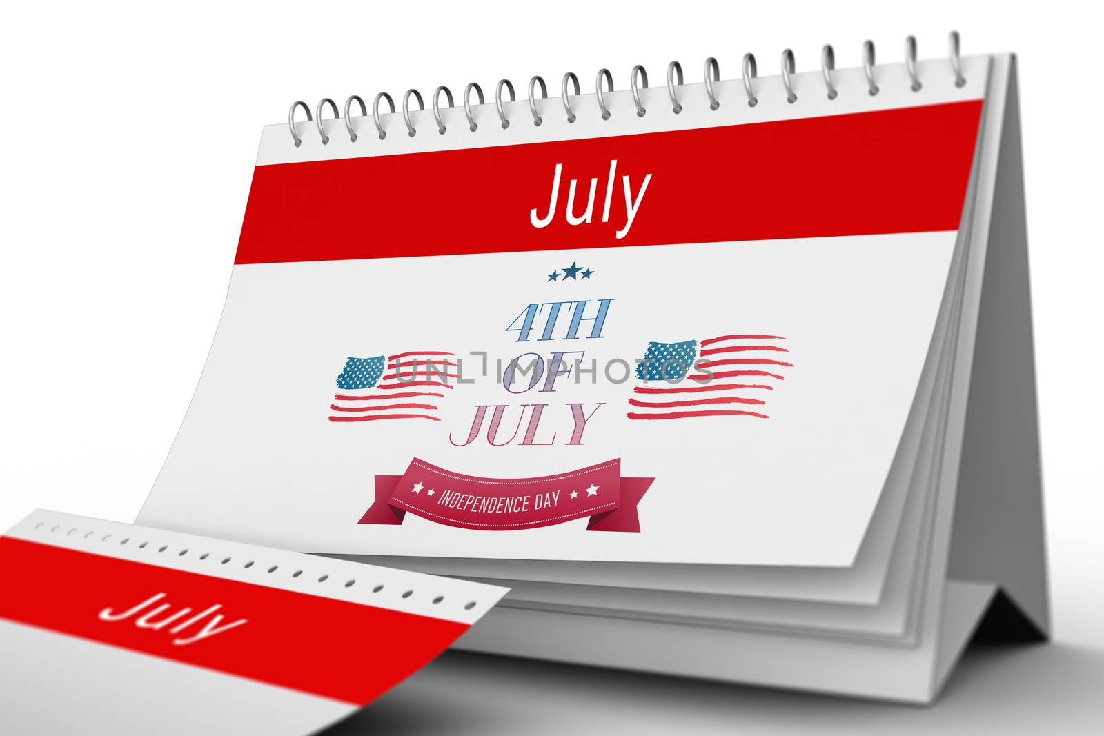 Independence day graphic against white background with vignette