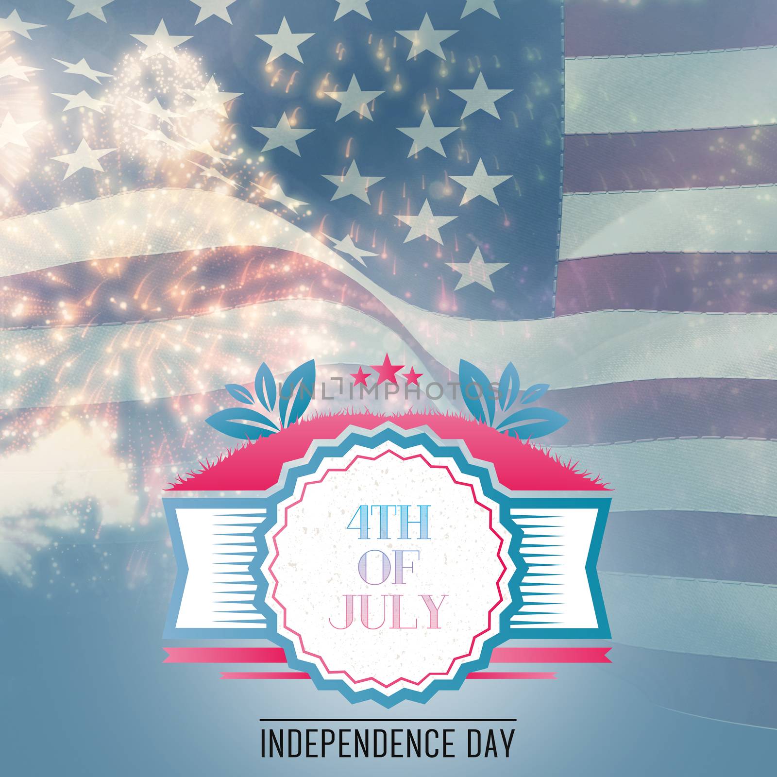 Composite image of independence day graphic by Wavebreakmedia