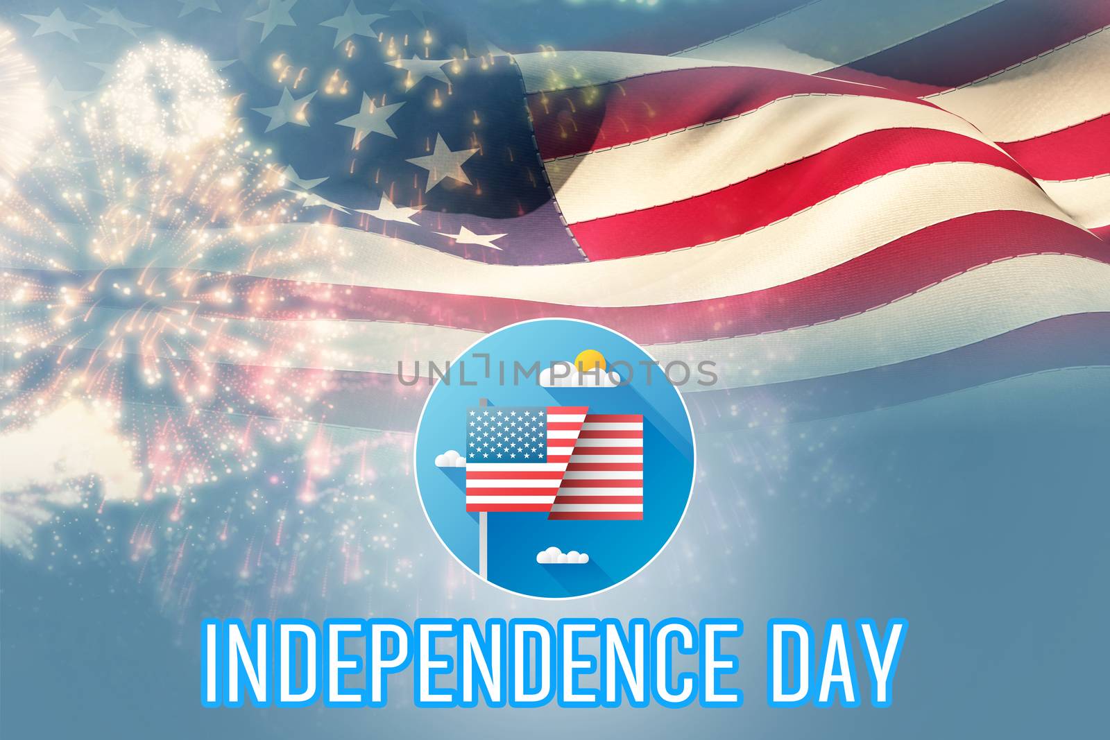 Composite image of independence day graphic by Wavebreakmedia