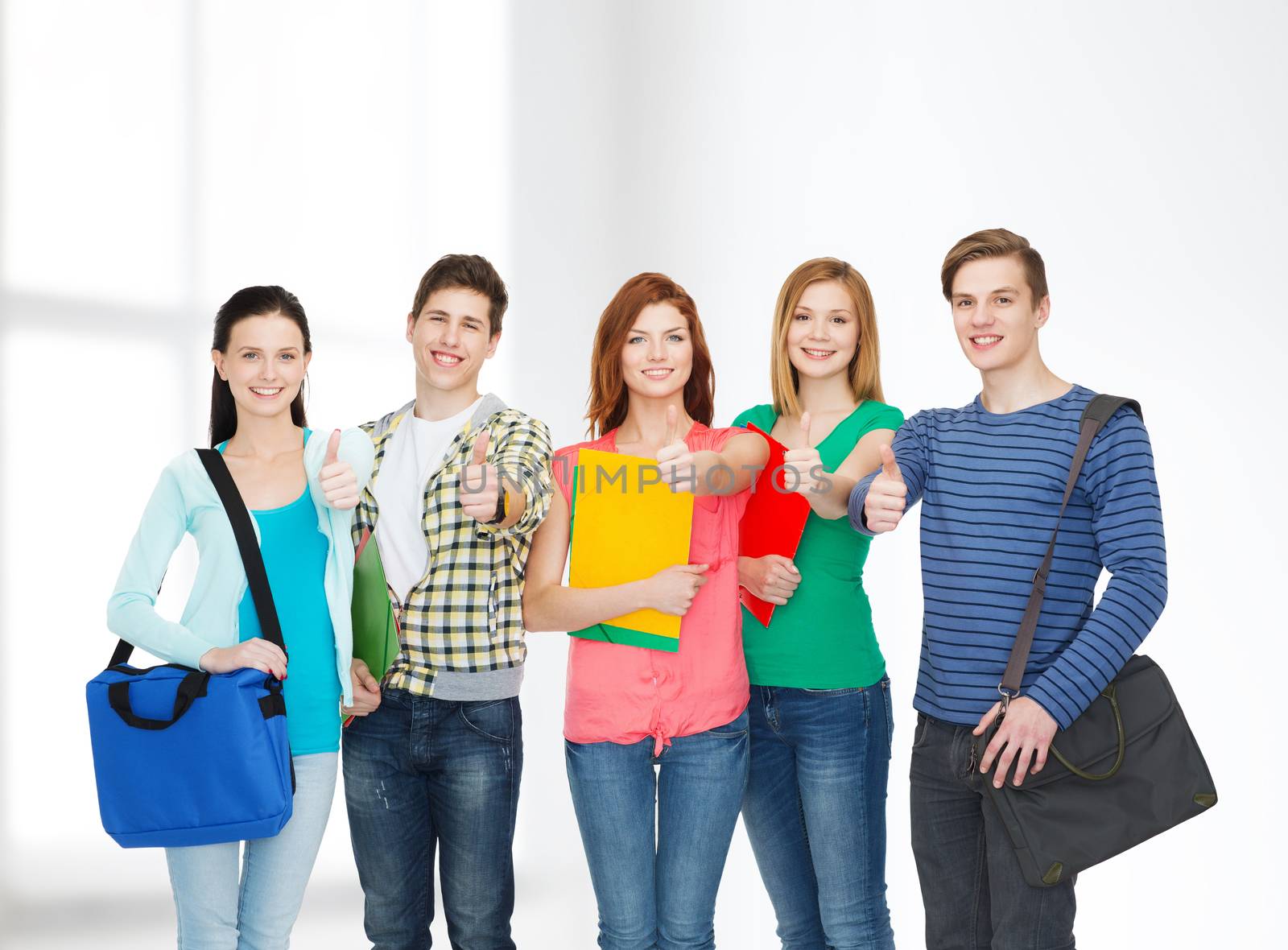 group of smiling students standing by dolgachov